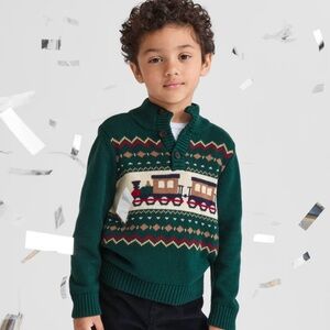 The Children's Place Toddler Boys 12-18 Months Train Fairisle Mock
Neck Sweater